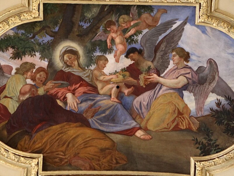 1642-Andrea Pozzo - Madonna col Bambino e angeli - Complesso dell'Università Vecchia con Chiesa dei Gesuiti